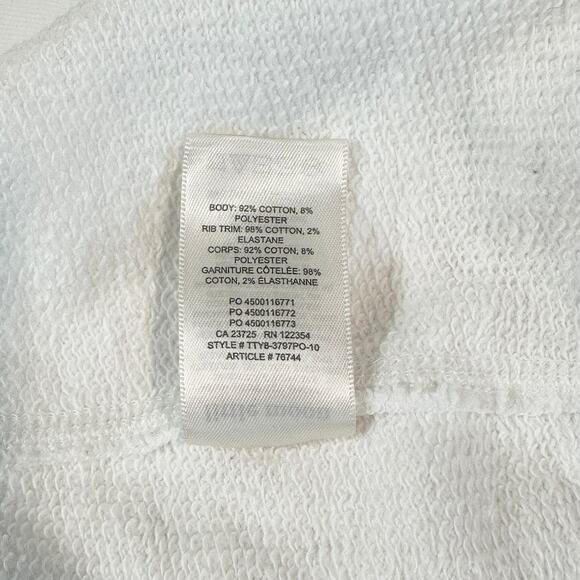 Aritzia Little Moon Posey Sweatshirt L’amour Graphic Print Crewneck Terry White - Picture 13 of 14